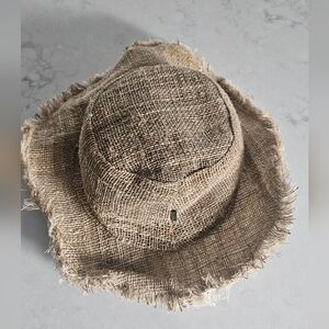 New Frayed Edge Tan Sun Hat
